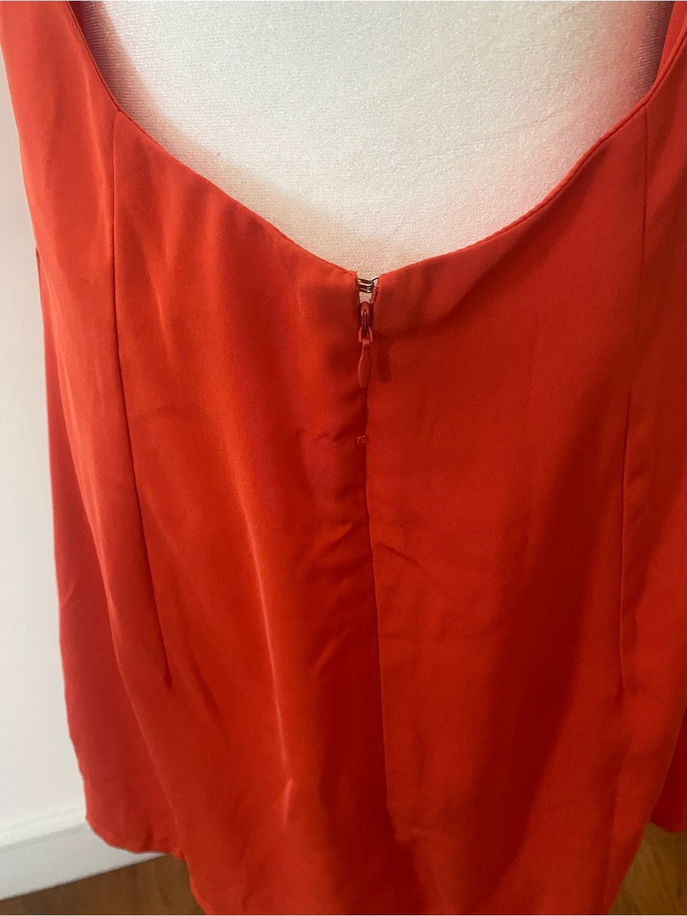 NWOT Lulus Orange Open Back Scarf Bow Shift Mini Dress Size Medium - Picture 5 of 10